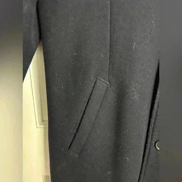 Men’s Navy Blue Topman Lined Wool Coat Size M - Picture 4 of 7